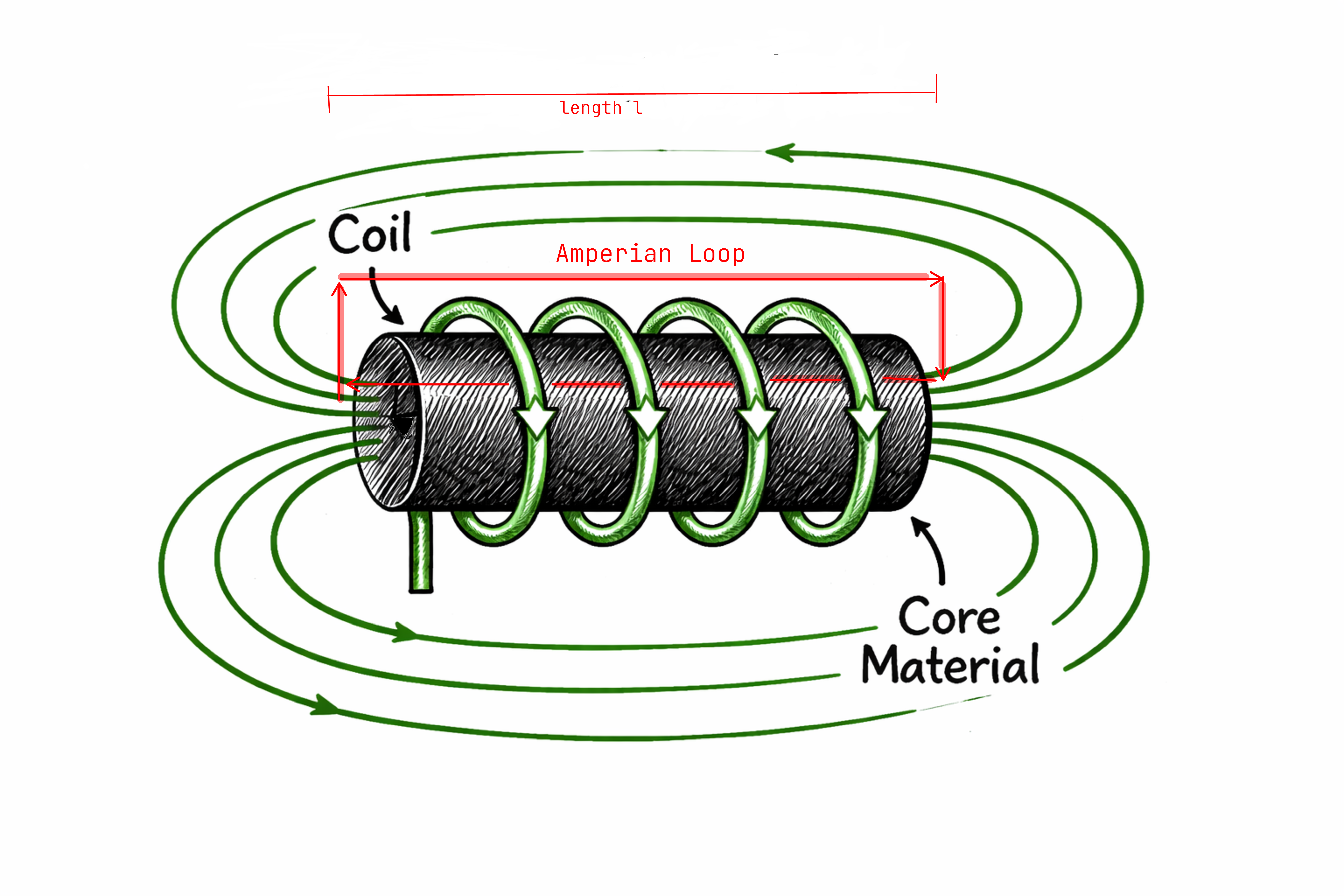 Amperian loop through solenoid cross-section